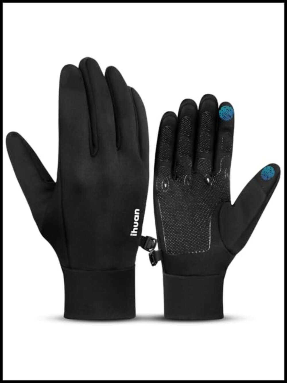 Winter Warm Running Gloves Touchscreen Nylon Fleece Liner for Ski Snow Hiking
